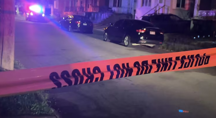 The scene where two children were shot in Buffalo, NY.